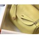 Hermes Lindy 26cm Bag In Jaune Poussin Clemence With GHW