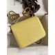 Hermes Constance 18 Handmade Bag In Jaune Poussin Epsom Calfskin