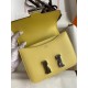 Hermes Constance 18 Handmade Bag In Jaune Poussin Epsom Calfskin