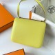 Hermes Constance 18 Handmade Bag In Lime Evercolor Calfskin