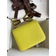 Hermes Constance 18 Handmade Bag In Lime Epsom Calfskin