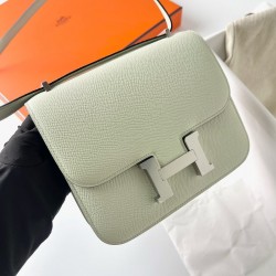 Hermes Constance 1-18 Mirror Bag In Vert Fizz Epsom Calfskin