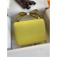 Hermes Constance 24 Handmade Bag In Lime Epsom Calfskin