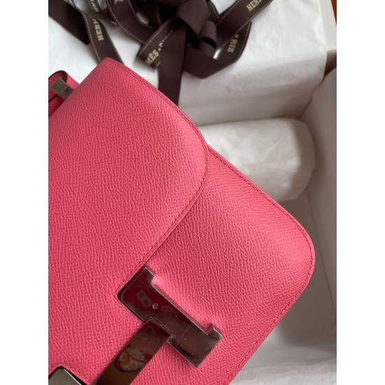 Hermes Constance 24 Handmade Bag In Rose Lipstick Epsom Calfskin