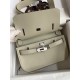 Hermes Jypsiere Mini Handmade Bag In Grey Swift Calfskin