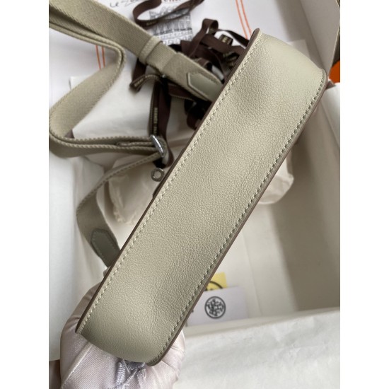 Hermes Jypsiere Mini Handmade Bag In Grey Swift Calfskin