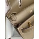 Hermes Jypsiere Mini Handmade Bag In Taupe Swift Calfskin