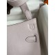 Hermes Jypsiere Mini Handmade Bag In Mauve Pale Evercolor Calfskin