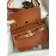 Hermes Jypsiere Mini Handmade Bag In Gold Evercolor Calfskin