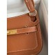 Hermes Jypsiere Mini Handmade Bag In Gold Evercolor Calfskin