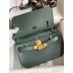 Hermes Jypsiere Mini Handmade Bag In Vert Rousseau Swift Calfskin