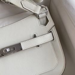 Hermes Jypsiere Mini Handmade Bag In Beton Swift Calfskin