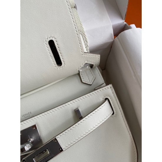 Hermes Jypsiere Mini Handmade Bag In Beton Swift Calfskin