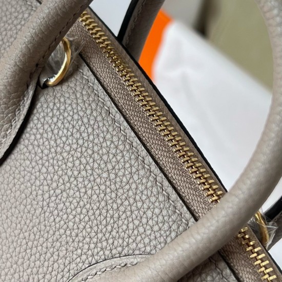 Hermes Bolide 1923 Mini Handmade Bag In Gris Asphalt Evercolor Calfskin