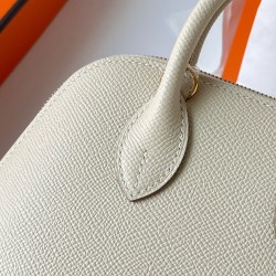 Hermes Bolide 1923 Mini Handmade Bag In Craie Epsom Calfskin