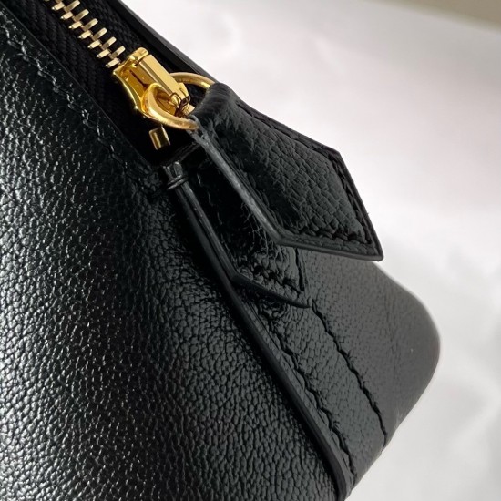 Hermes Bolide 1923 Mini Handmade Bag In Black Chevre Mysore Leather