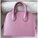 Hermes Bolide 1923 Mini Handmade Bag In Mauve Sylvestre Chevre Mysore Leather