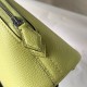 Hermes Bolide 1923 Mini Handmade Bag In Jaune Bourgeon Chevre Mysore Leather