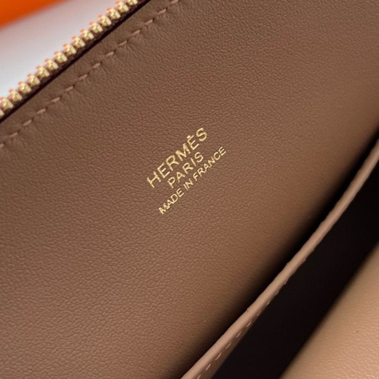 Hermes Bolide 1923 Mini Handmade Bag In Quebracho Chevre Mysore Leather