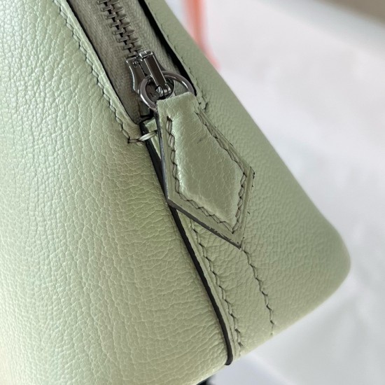 Hermes Bolide 1923 Mini Handmade Bag In Vert Fizz Chevre Mysore Leather