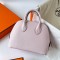 Hermes Bolide 1923 Mini Handmade Bag In Mauve Pale Chevre Mysore Leather