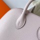 Hermes Bolide 1923 Mini Handmade Bag In Mauve Pale Chevre Mysore Leather