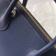 Hermes Bolide 1923 25 Handmade Bag In Blue Saphir Evercolor Calfskin