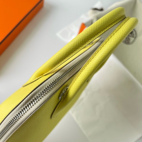 Hermes Bolide 1923 25 Handmade Bag In Lime Epsom Calfskin