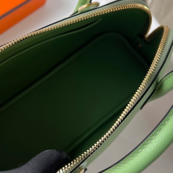 Hermes Bolide 1923 25 Handmade Bag In Vert Criquet Epsom Calfskin