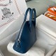 Hermes Bolide 1923 25 Handmade Bag In Deep Blue Evercolor Calfskin