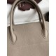 Hermes Bolide 1923 31 Handmade Bag In Gris Asphalt Clemence Leather