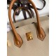 Hermes HSS Birkin 25 Bicolor Bag in Trench and Gold Epsom Calfskin