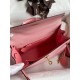 Hermes Kelly Sellier 25 Bicolor Bag in Rose Confetti and Lipstick Mysore Goatskin