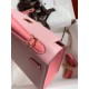 Hermes Kelly Sellier 25 Bicolor Bag in Rose Confetti and Lipstick Mysore Goatskin