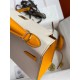 Hermes Kelly Sellier 25 Bicolor Bag in Craie and Yellow Epsom Calfskin