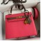 Hermes Kelly Sellier 25 Bicolor Bag in Rose Extremea nd Taupe Epsom Calfskin