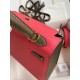 Hermes Kelly Sellier 25 Bicolor Bag in Rose Extremea nd Taupe Epsom Calfskin