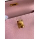 Hermes Kelly Sellier 25 Bicolor Bag in Rose Sakura and Craie Epsom Calfskin