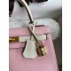 Hermes Kelly Sellier 25 Bicolor Bag in Rose Sakura and Craie Epsom Calfskin