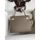 Hermes Kelly Sellier 25 Bicolor Bag in Taupe and Craie Epsom Calfskin