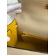 Hermes Kelly Sellier 25 Bicolor Bag in Trench and Yellow Epsom Calfskin