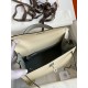 Hermes Kelly Sellier 25 Bicolor Bag in Craie and Gris Mouette Epsom Calfskin