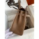 Hermes Kelly Lakis 32 Handmade Bag In Taupe Swift Calfskin