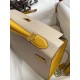 Hermes Kelly Sellier 32 Bicolor Bag in Trench and Yellow Epsom Calfskin