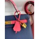 Hermes Kelly Sellier 28 Bicolor Bag in Blue Saphir and Rose Lipstick Epsom Calfskin