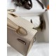 Hermes Kelly Mini II Sellier Bicolor Handmade Bag in Craie and Trench Epsom Calfskin