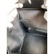 Hermes Birkin 35 Handmade Bag In Toile & Black Swift Leather