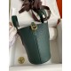 Hermes In The Loop 18 Handmade Bag in Vert Cypres Clemence Leather