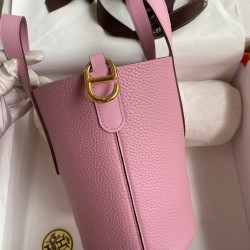 Hermes In The Loop 18 Handmade Bag in Mauve Sylvestre Clemence Leather