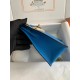 Hermes Kelly Danse II Handmade Bag In Blue Hydra Evercolor Calfskin